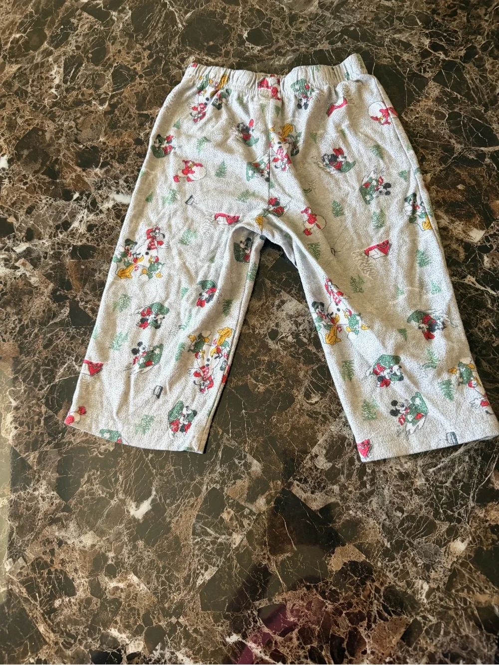 Kids Light Gray Holiday Print Pajama Pants
